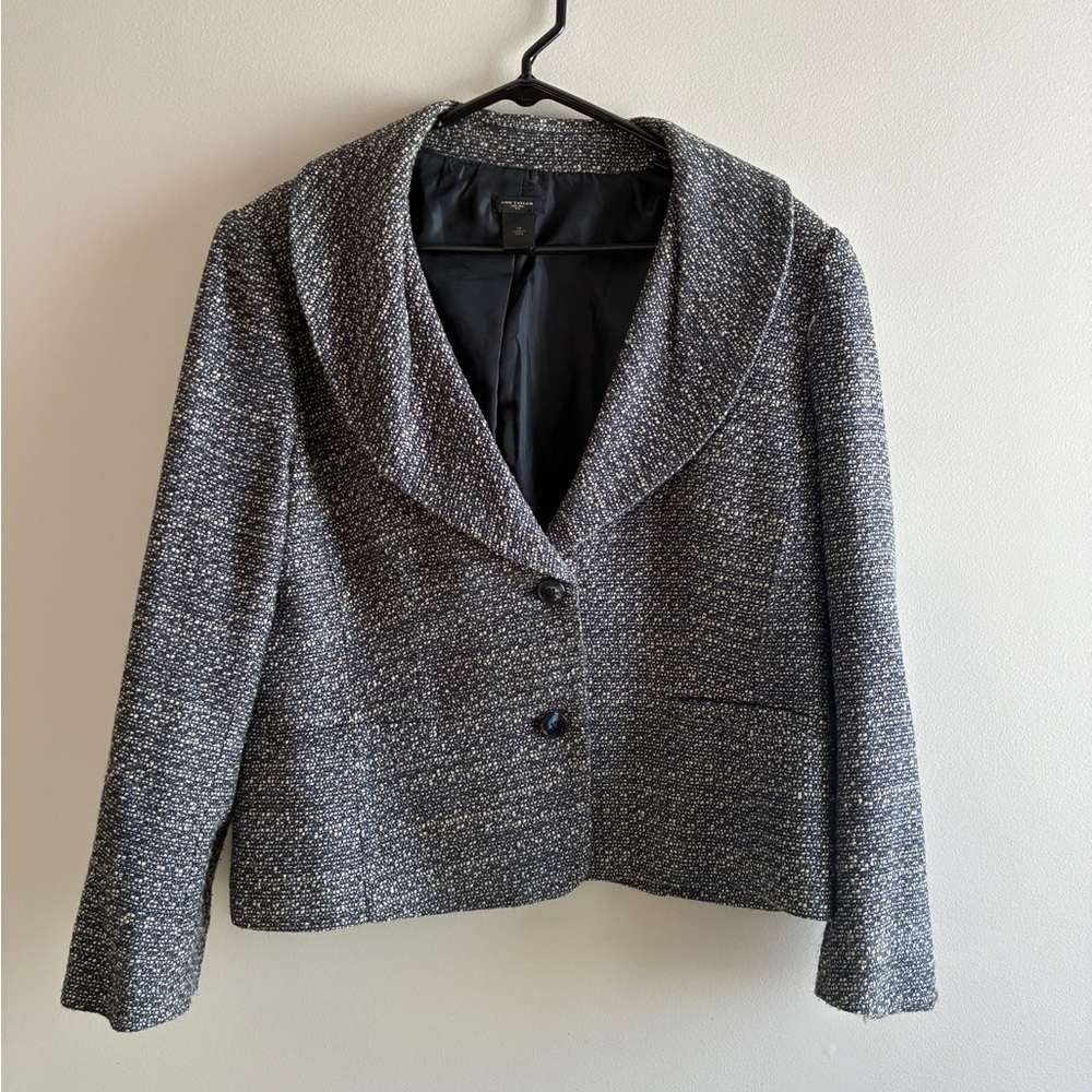 Ann Taylor Gray Textured Blazer